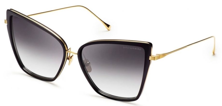 dita sunbird black gold sunglasses 3:4 side