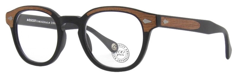 lunettes-de-vue-moscot-lemtosh matte black wood 3:4 side