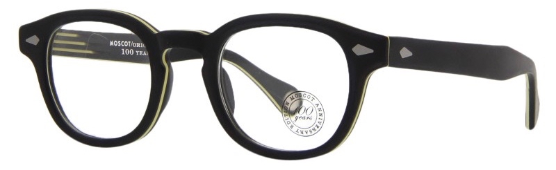 lunettes-de-vue-moscot-lemtosh matte black yellow 3:4 side