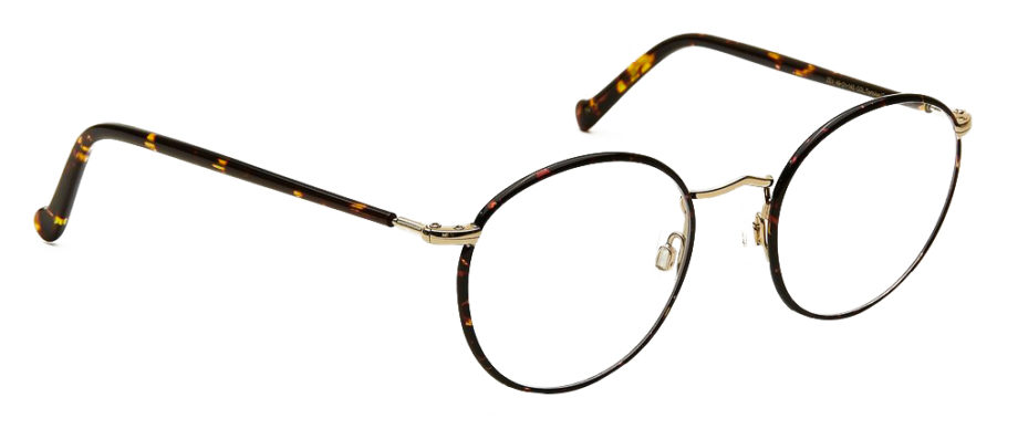 moscot zev tortoise gold side
