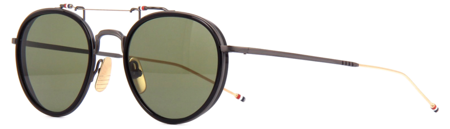 thom-browne-eyewear-tbs815-white gold black-sunglasses 3:4 side